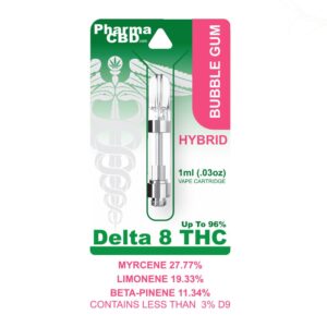 PharmaCBD Bubble Gum Delta-8-THC Vape Cartridge